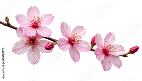Flower Blossom Arrangement On White Background