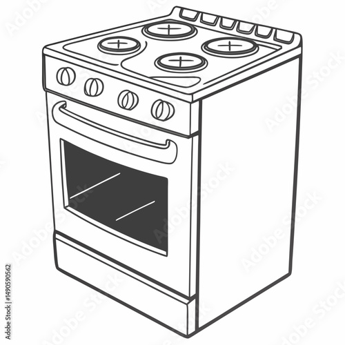 Clean cutout stove image transparent background design