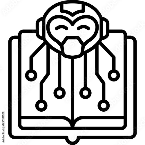 Deep Learning  Line Icon