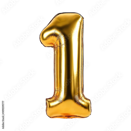 Gold Number 1 Foil Balloon