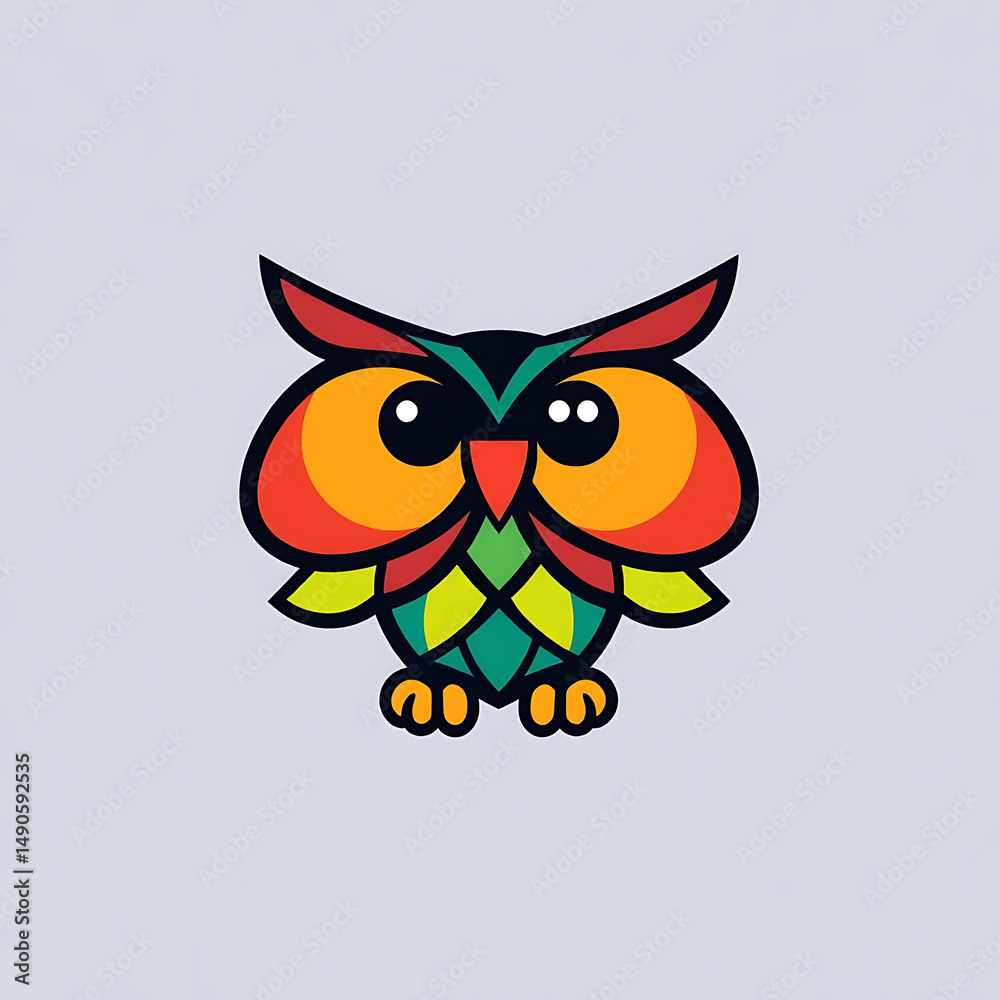 Obraz premium black and white owl