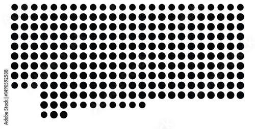 Symbol Map Of the County Howard (Indiana, US) showing the County with a few black dots