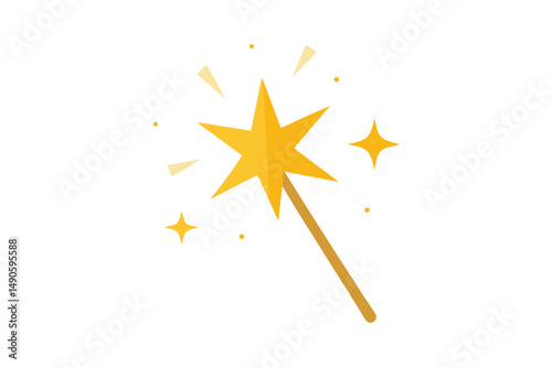 magic wand with stars