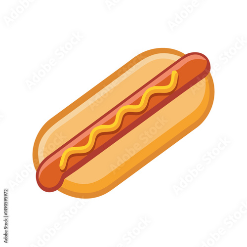 Delicious Hot Dog Illustration