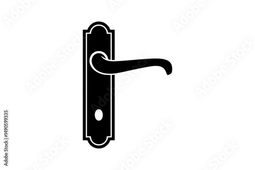 Elegant black door handle design for home interior