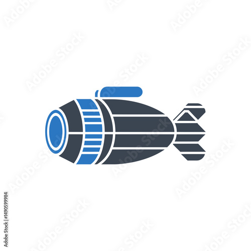 Military Submarine Transport Icon