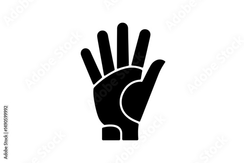 Hand fingers human body part anatomy black silhouette