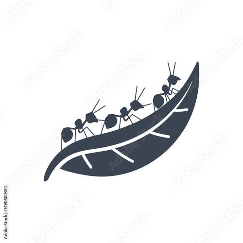 Ants Leaf Line Icon