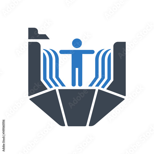 Dam Hydroelectric Power Icon