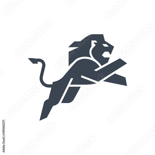 Leaping lion icon