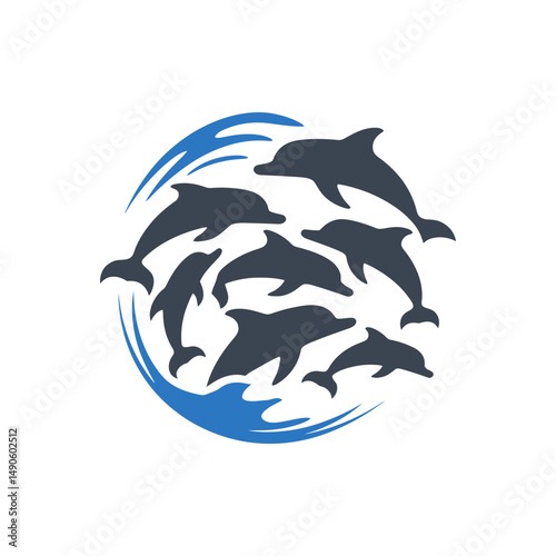 Dolphin Pod Icon