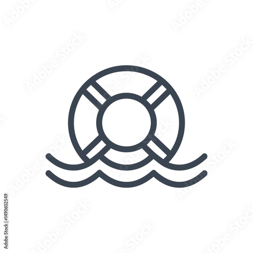 Life Preserver Safety Icon