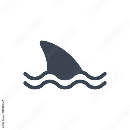 Shark Fin Warning Icon