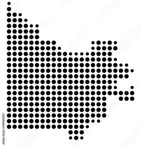Symbol Map Of the County Doniphan (Kansas, US) showing the County with a few black dots