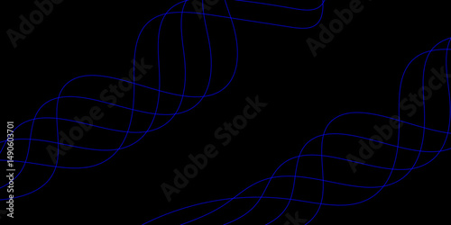 Abstract blue background with a glowing abstract waves. Abstract wave element for design. Digital frequency track equalizer, Futuristic background design. Long exposure, Light painting photography.