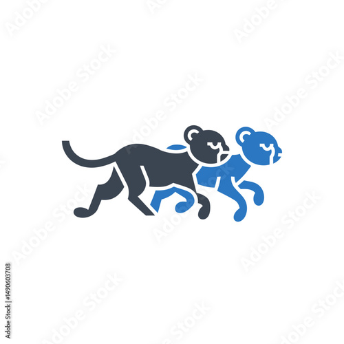 Jungle Monkeys Walking Icon