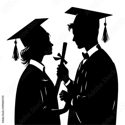 group of students in graduation gown