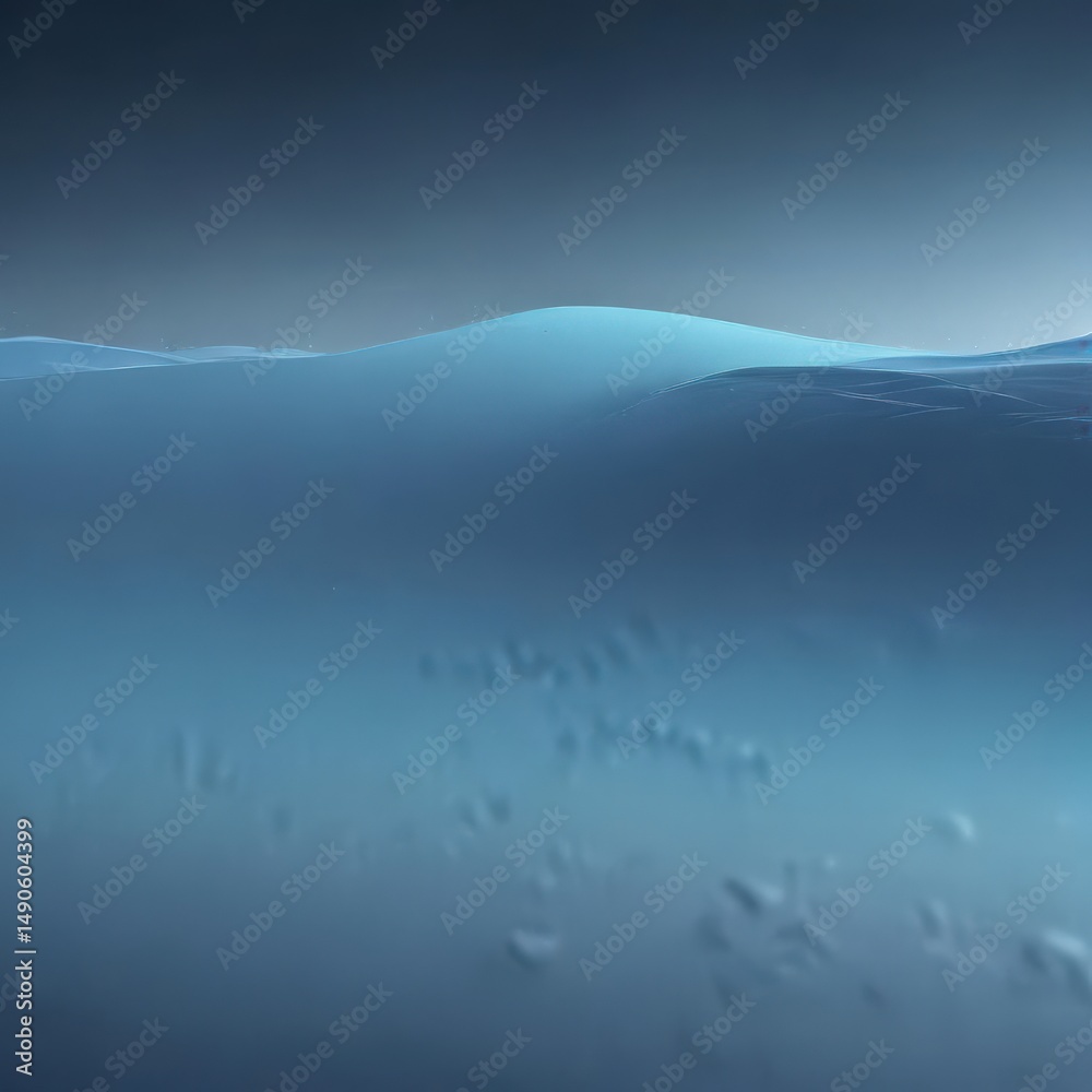 Fototapeta premium Subtle blue gradient with smooth, flowing texture Elegant and calming aesthetic , fluid, design
