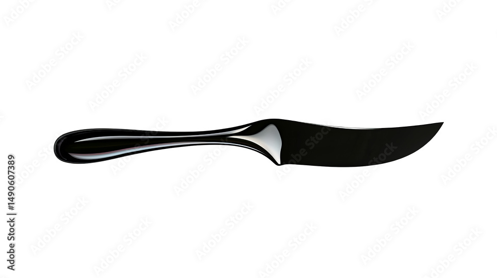 Obraz premium Sleek, modern cheese knife with curved blade and ergonomic handle for easy slicing