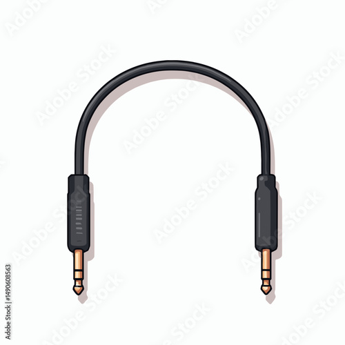 black usb type a to b cable with gold plated connectors
