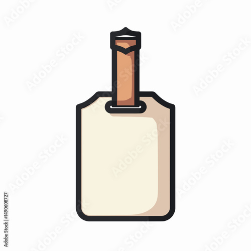 vintage wine label with brown cork  stock image