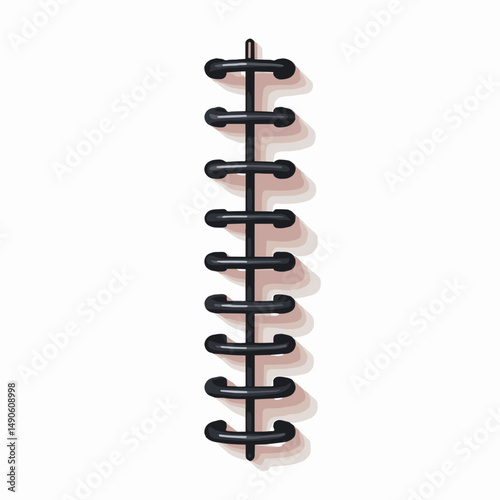 black metal spiral notebook organizer