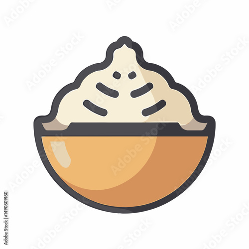 creamy cinnamon roll with icing  high resolution stock image