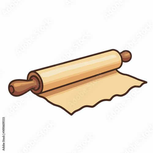 cartoon scroll with brown parchment background