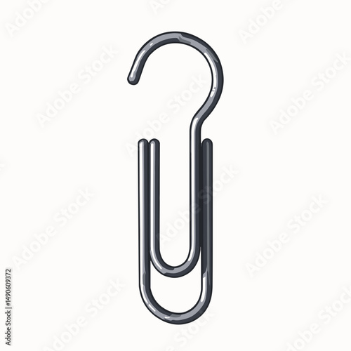 stainless steel paper clip with hook  silver metal office supply