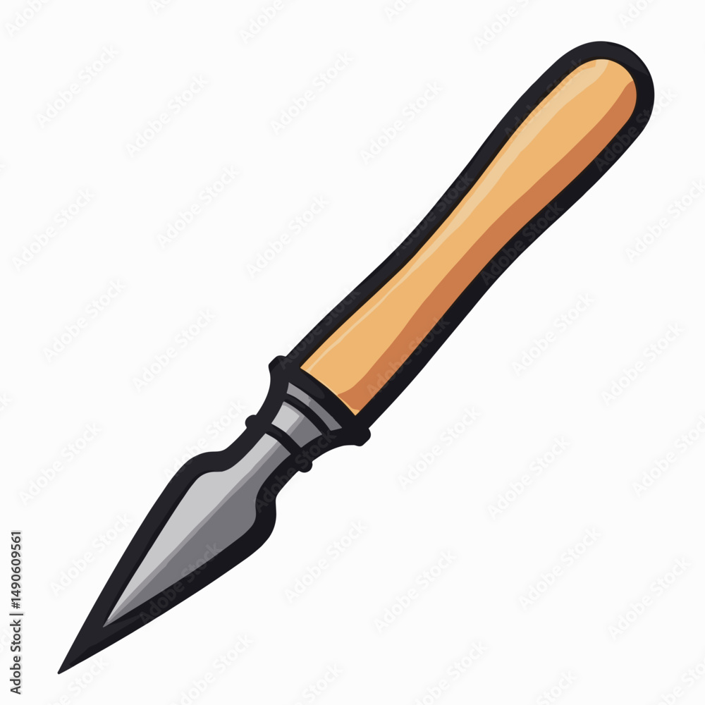 wooden pencil with sharpener cartoon illustration wooden pencil with sharpener cartoon illustration