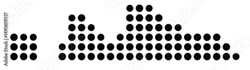 Symbol Map Of the County Fulton (Kentucky, US) showing the County with a few black dots