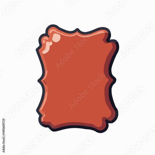 vibrant red meat cutout with juicy appearance  stock image