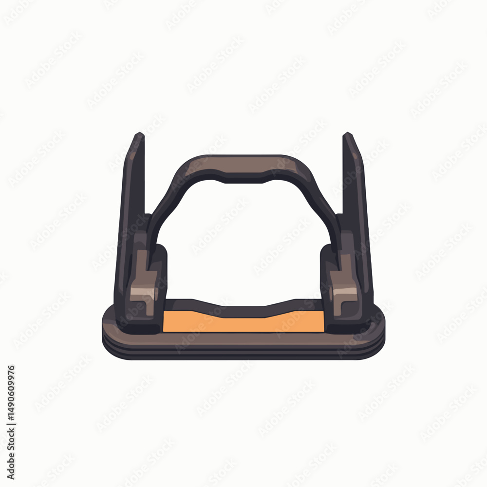 d illustration of brown metal hinge with yellow screws d illustration of brown metal hinge with yellow screws