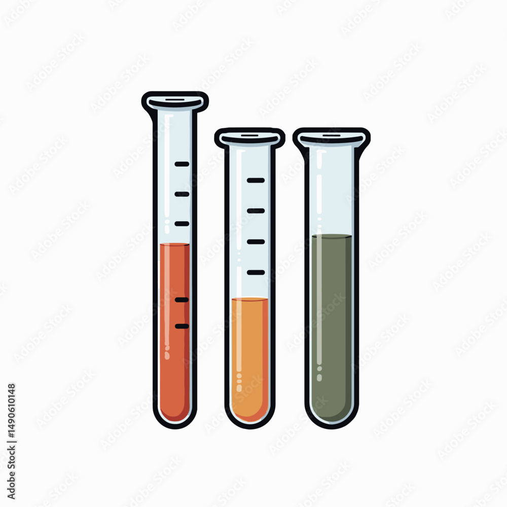 scientific testing with three beakers of liquid scientific testing with three beakers of liquid