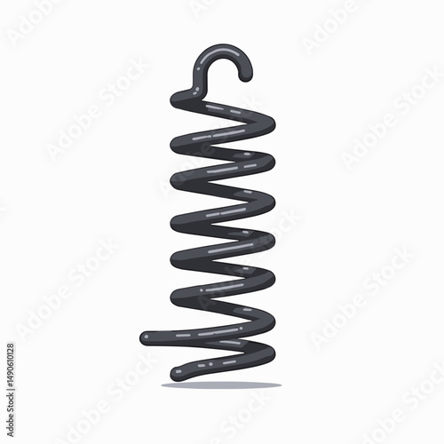 highquality black coil spring with silver ends