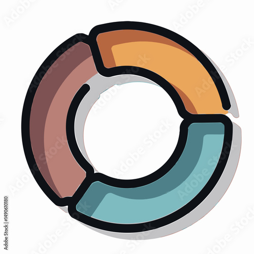 vibrant colorful donut with icing  stock image