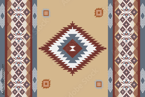 Ikat rug ethnic art seamless pattern traditional and modern style wallpaper, set, geometric, oriental, fabric, clothing, print, ornament, Aztec geometric, furniture