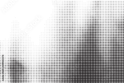 Digital Wave Halftone Pattern Texture , modern halftone pattern with flowing dot waves, combining retro printing aesthetics with digital style. Perfect for abstract art, backgrounds, or tech branding