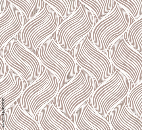 Abstract Beige and White Wave Pattern Background