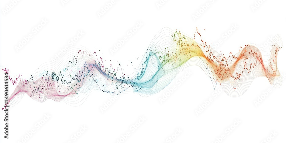 Fototapeta premium Stock market trading analytics graph with upward curve, isolated on white background Stock photo