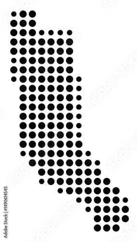 Quadro su tela Symbol Map Of the County Calvert (Maryland, US) showing the County with a few bl