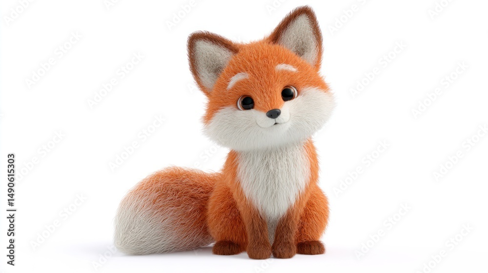 Fototapeta premium Cute cartoon fox