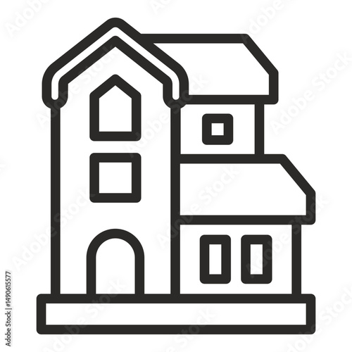Villa icon outline
