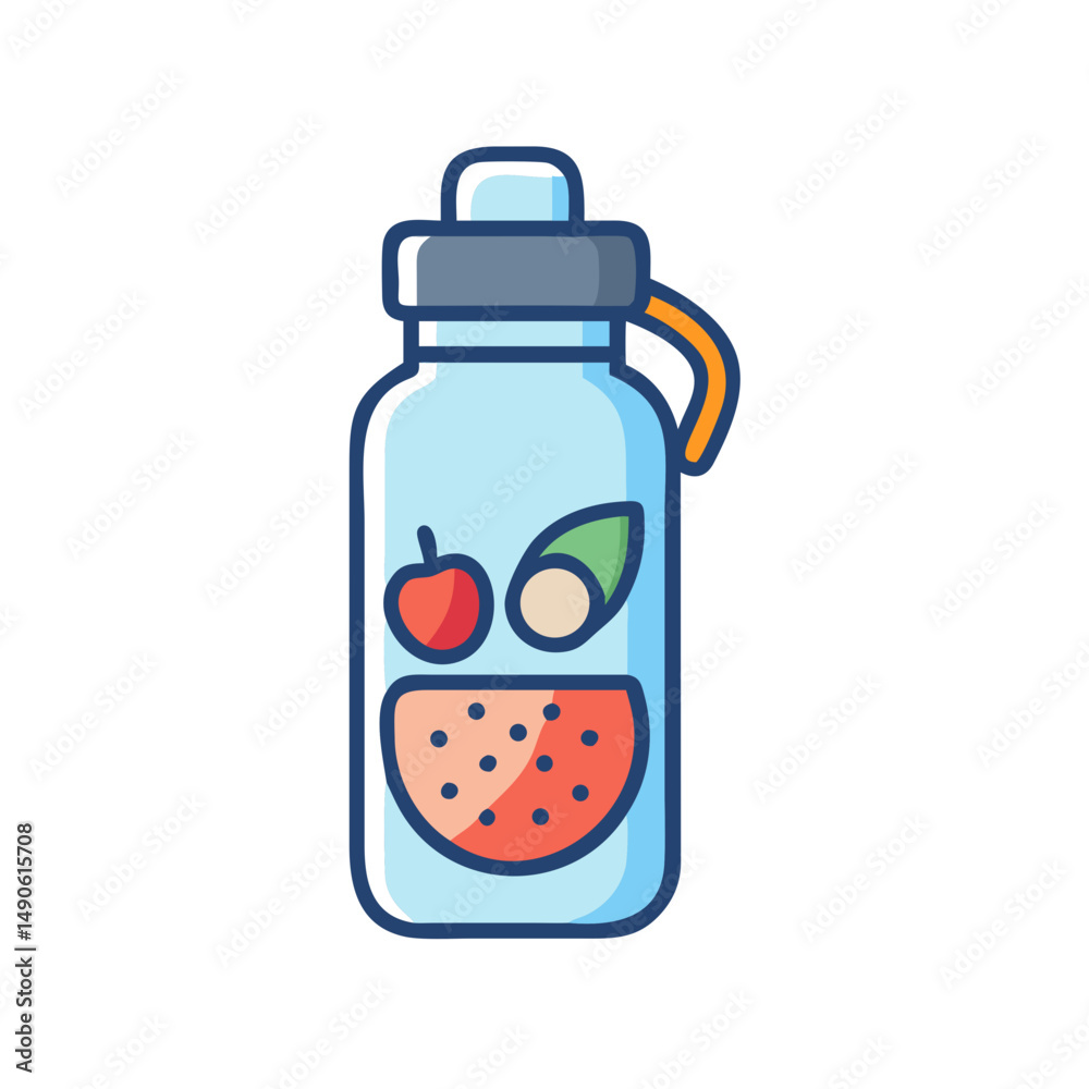 Fototapeta premium Healthy Drink Bottle Icon