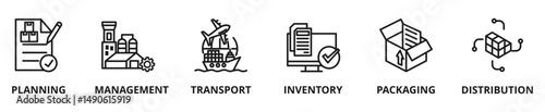 Logistics vector icon illustration concept