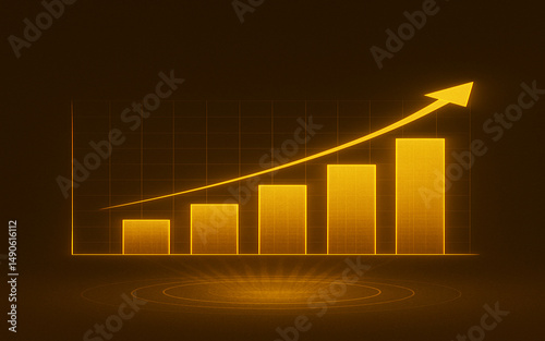 Holographic Business Growth Chart