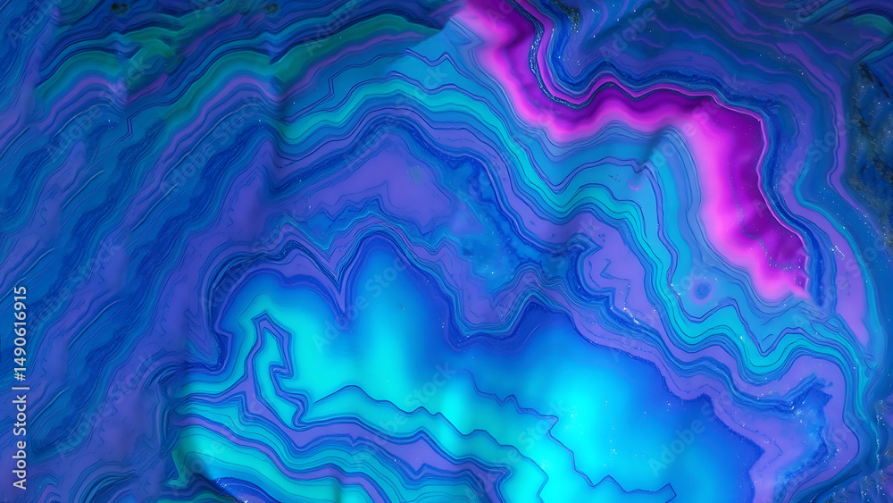 Fototapeta premium Aurora Borealis Quartzite - Multicolor Reflective Stone for Ethereal Digital Art