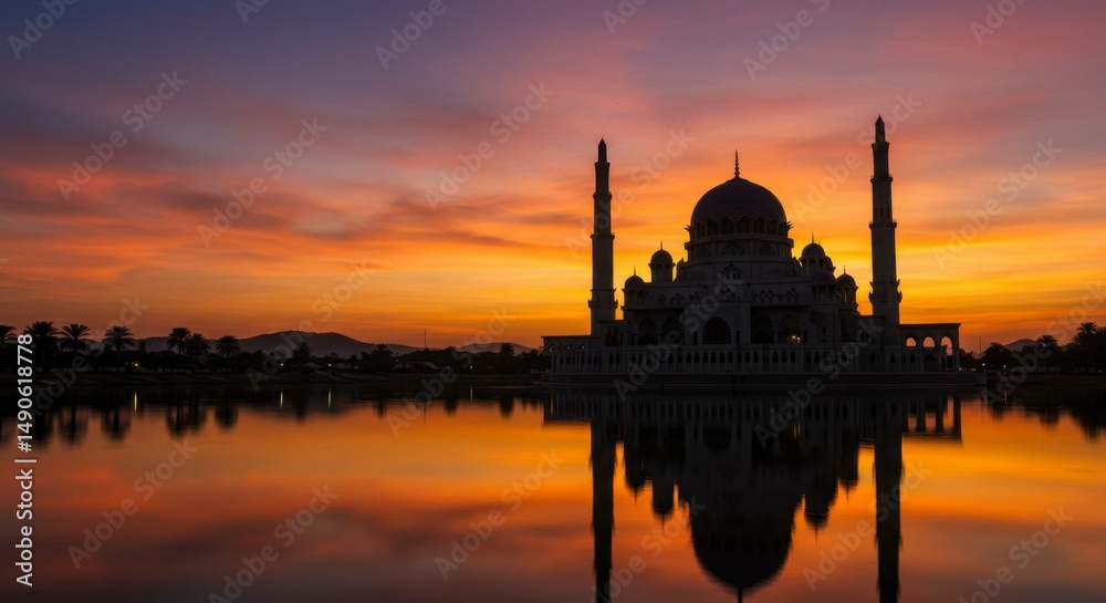Fototapeta premium Majestic mosque at sunrise