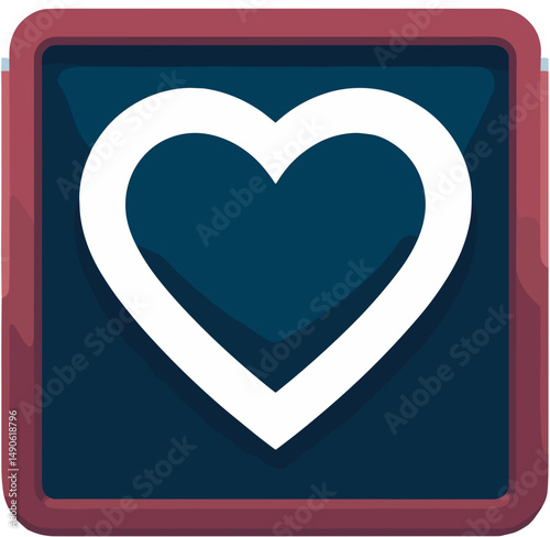 Heart icon symbolizing love and affection in a simple and clean design
