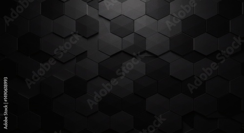Abstract dark hexagon background texture modern geometric surface pattern design for wallpaper and backdrop
